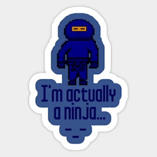Pixel ninja - " I'm actually a ninja." Sticker